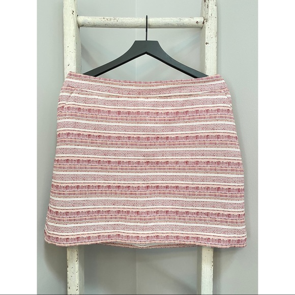 Loft Pink Stripe Mini Skirt - Picture 1 of 5